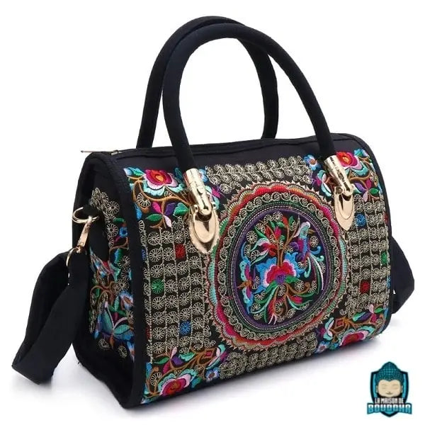 Sac Besace Ethnique Pour Femme Motif Fleur Sacs à main La Maison de Bouddha