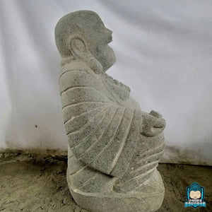 Statue-Bouddha-Rieur-pour-Jardin-60-cm-pierre-de-lave-vue-de-profil-droit-La-Maison-de-Bouddha