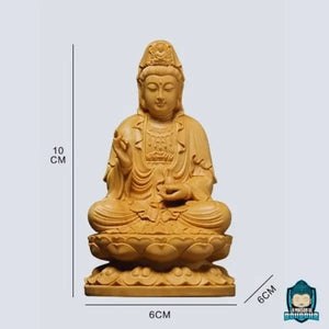 Statue de Bouddha antique en bronze fin avec dix-huit bras assis Lotus  Guanyin Statue Sculpture Décoration de la maison : : Maison