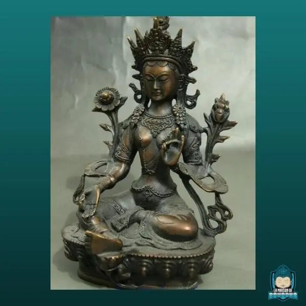 Statuette Tara Verte en Bronze