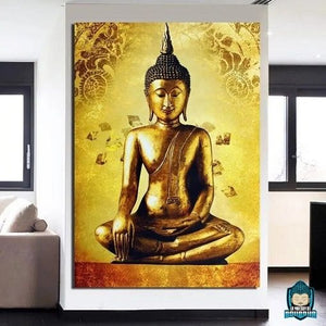 Tableau-Bouddha-Or-Thailandais-toile-1-piece-imprimee-polycoton-deco-zen-La-Maison-de-Bouddha