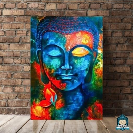 tableau Bouddha coloré  La Maison de Bouddha