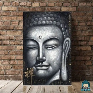 Tableau-Mural-Bouddha-peinture-couleurs-noir-et-blanc-portrait-de-Bouddha-toile-canvas