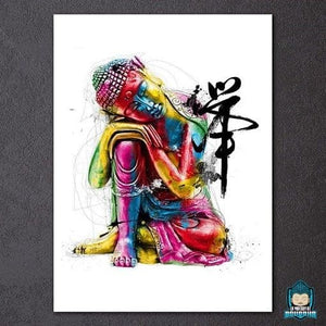 Tableau-de-Bouddha-Art-Toile-Canvas-Coton-polyester-Multicolore-La-Maison-de-Bouddha