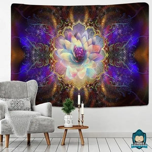 Tapisserie-Murale-Fleur-Divine-couleur-cosmique-tenture-imprimee-en-polyester-La-Maison-de-Bouddha