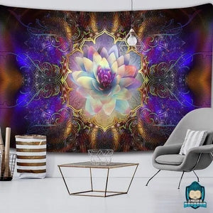 Tapisserie-Murale-Fleur-Divine-couleur-cosmique-tenture-murale-imprimee-en-toile-de-polyester