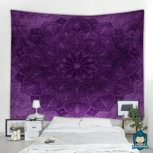 Tapisserie-Style-Mandala-coloris-violet-en-polyester-La-Maison-de-Bouddha
