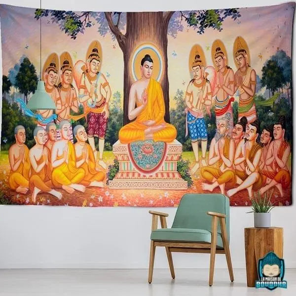 Tenture Murale Bouddhiste