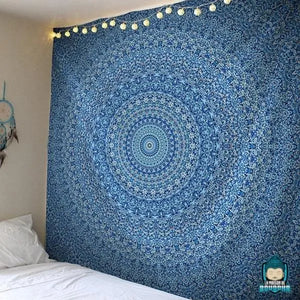 Tenture Murale Mandala Bleu