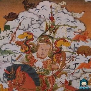Thangka-Bouddhiste-Gesar-peinture