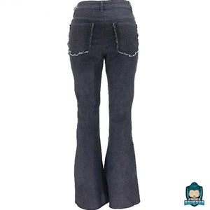 jeans-ethnique-patchwork-noir-parme-fausses-poches-fermeture-a-bouton-coton-polyester-stretch-effet-fils-defaits-vue-de-dos-La-Maison-de-Bouddha