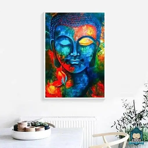 tableau Bouddha coloré  La Maison de Bouddha