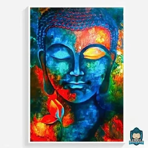 tableau Bouddha coloré  La Maison de Bouddha