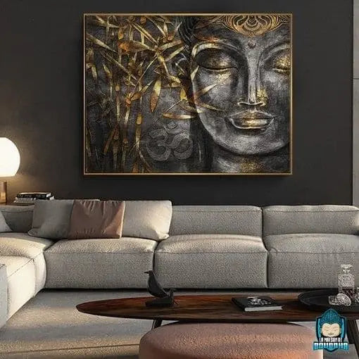 Tableau Portrait Bouddha zen  La Maison de Bouddha