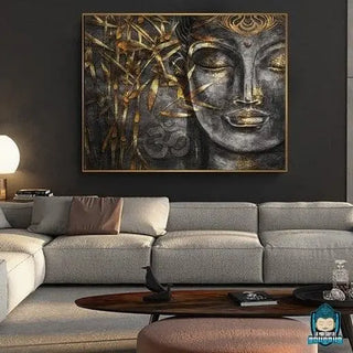 Tableau Portrait Bouddha zen - 50x60cm