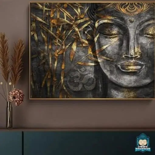 Tableau Portrait Bouddha zen  La Maison de Bouddha